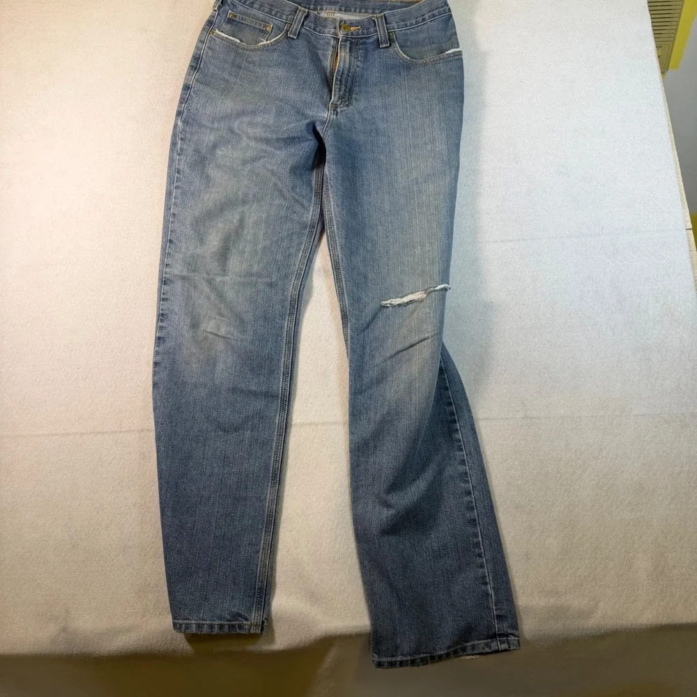 Carhartt‎ 101483-980 Mens Relaxed Fit Straight Leg Denim Jeans Blue 33x34